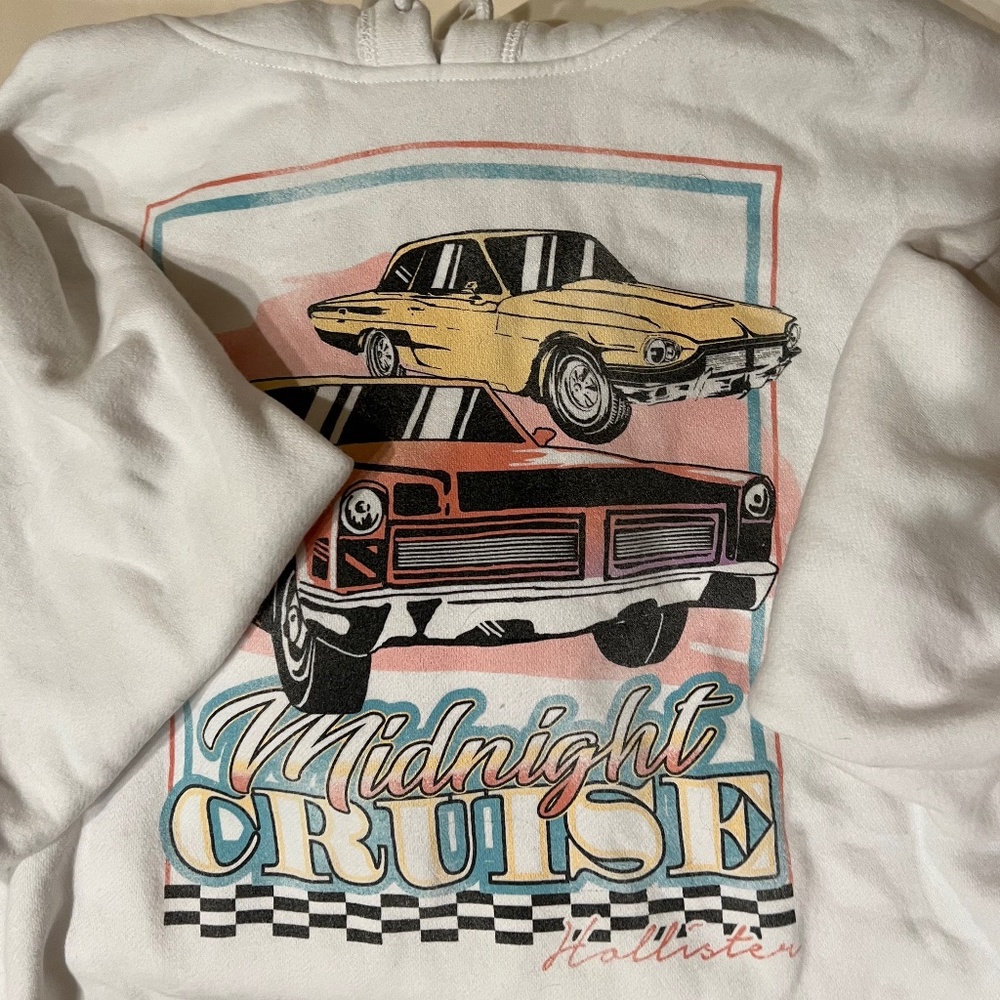 Hollister Junior Hoodie Sz Lg Cropped